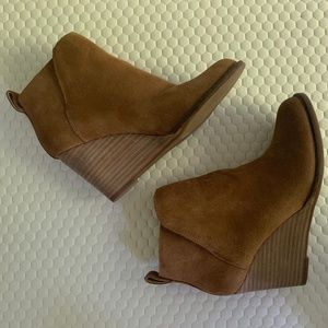 Lucky Brand Suede Wedge Boots